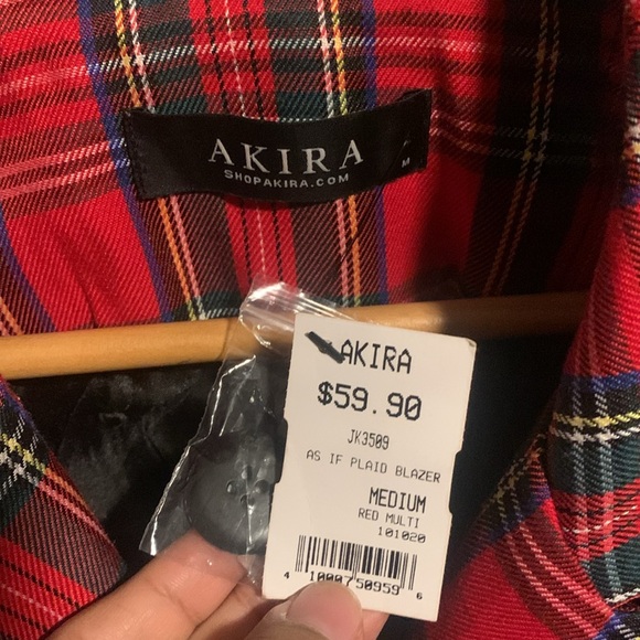 Akiira Plaid Blazer - Picture 2 of 3